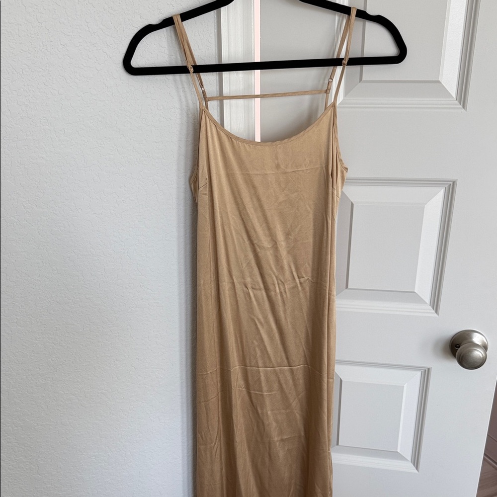 Skims Tan Slip Dress
